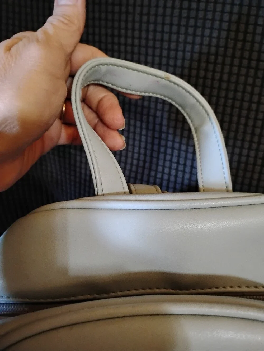 Chic Light Blue BackPack With Pockets Outside And Inside Gently Loved